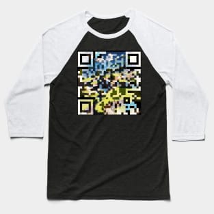 RickRoll QR Code Painting Baseball T-Shirt